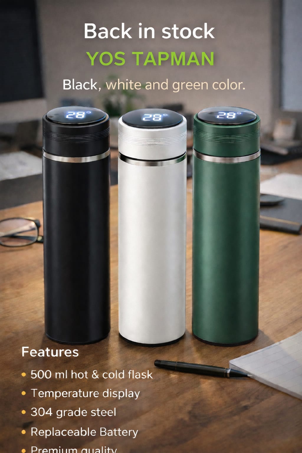 YOS TAPMAN Smart Flask 500ml