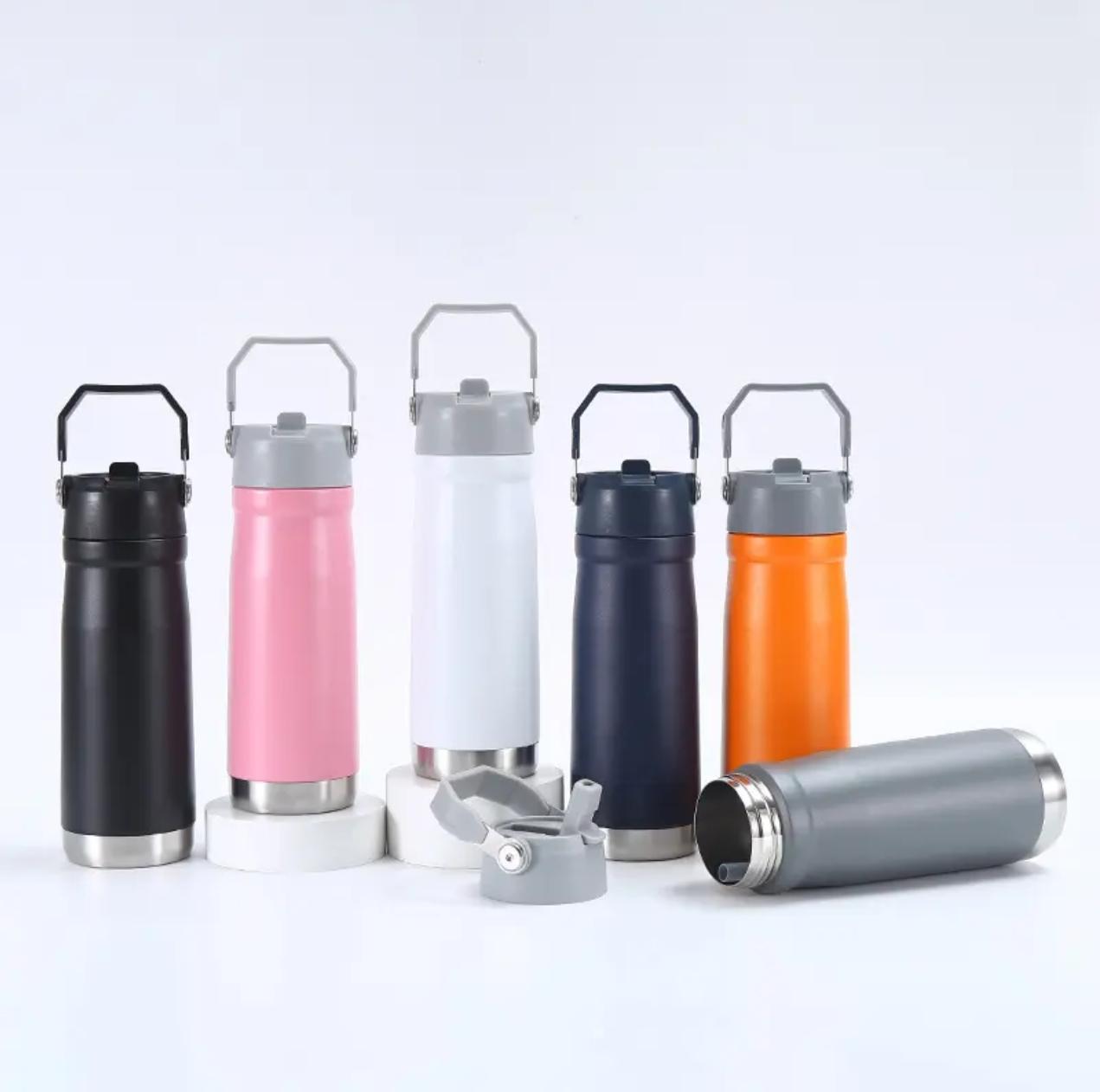 Sports Straw Bottle with Handle